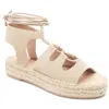 Soludos Womens Leather Strappy Espadrilles In Neutral