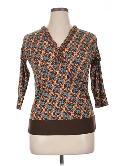 Pre-owned Soluna 3/4 Sleeve T-shirt In Brown