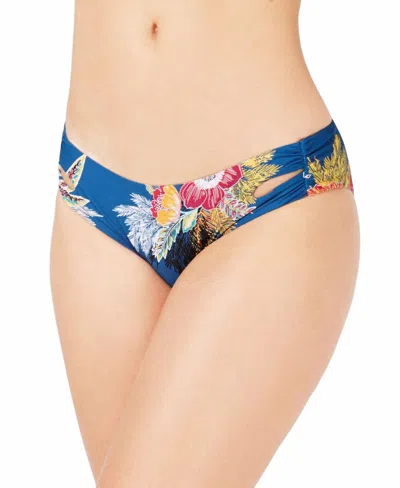 Soluna Shirred Cutout Bikini Bottoms In Cosmos In Multi