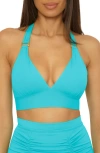 Soluna Sun Goddess Halter Bikini Top In Blue