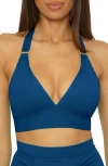 Soluna Sun Goddess Halter Bikini Top In Blue