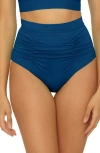 Soluna Sun Goddess High Waist Bikini Bottoms In Blue