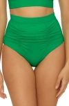 Soluna Sun Goddess High Waist Bikini Bottoms In Green