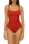Soluna Sun Goddess One-piece Swimsuit In Red