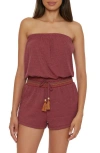 Soluna Sunset Cover-up Romper In Burgundy