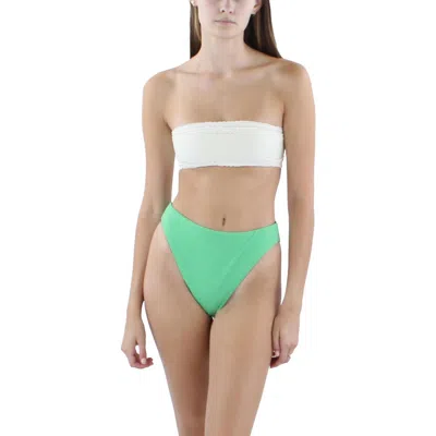 Soluna Womens High-waist Solid Swim Bottom Separates In Green