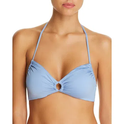 Soluna Womens Nylon Halter Swim Top Separates In Blue