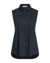 Soluzione® Soluzione Woman Shirt Midnight Blue Size 14 Cotton In Blue