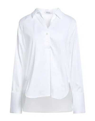 Soluzione® Soluzione Woman Shirt White Size 10 Cotton, Polyamide, Elastane