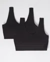 Soma 2-pack Seamless Bralette In Black Size Small |  Women's Bras In Black/black