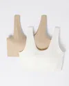 Soma 2-pack Seamless Bralette In Nude Size Medium |  Women's Bras In Warm Amber/ivory