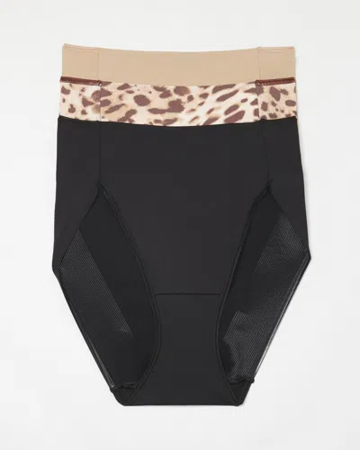 Soma 3-pack Women's Vanishing Tummy High-leg Brief Panty Size Large |  In Animal Multipack