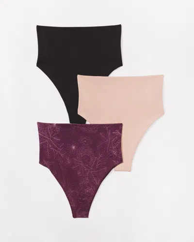 Soma 3-pack Women's Vanishing Tummy High-waist Thong Panty Size Xl |  In Vermillion Multipack