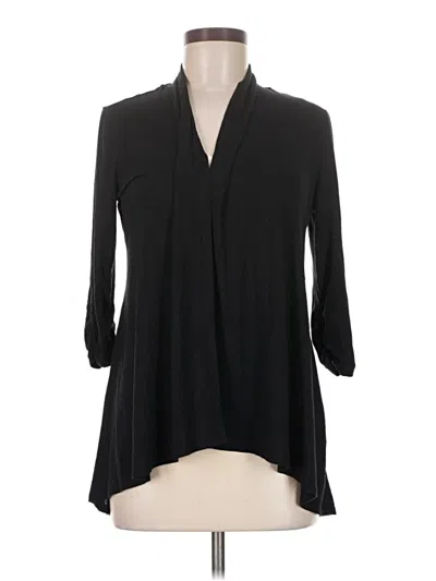 Pre-owned Soma 3/4 Sleeve Blouse In Black
