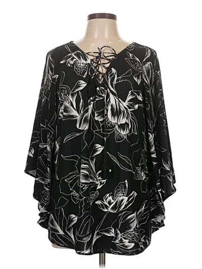 Pre-owned Soma 3/4 Sleeve Blouse In Black