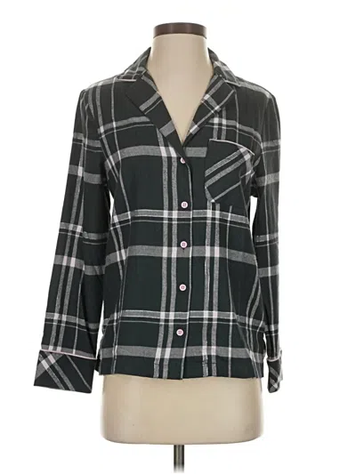 Pre-owned Soma 3/4 Sleeve Button Down Shirt In Black