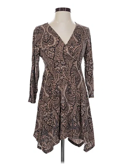 Pre-owned Soma 3/4 Sleeve T-shirt In Brown
