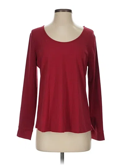 Pre-owned Soma 3/4 Sleeve T-shirt In Burgundy