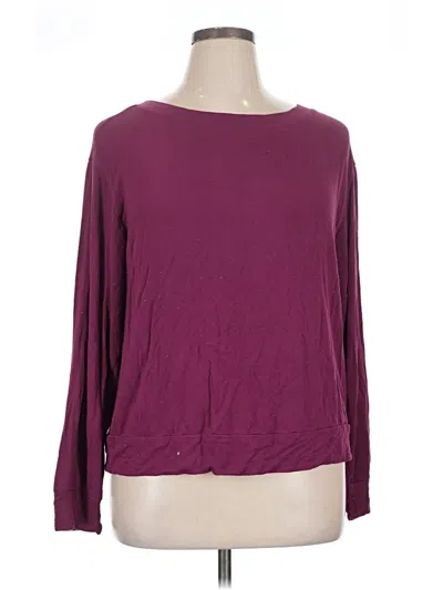 Pre-owned Soma 3/4 Sleeve T-shirt In Burgundy