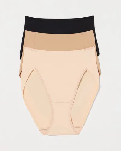 Soma 3-pack Women's Slimming High-leg Brief Panty In Neutral Size Xs |  Vanishing Tummy Panties In Basic Multi Pack