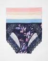 Shop Soma 5-pack Women's Embraceable High-leg Panty With Lace In Blue Size 2xl |  In Bloom Brightly Multipack