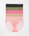 Soma 5-pack Women's Embraceable High-leg Panty With Lace Size Small |  In Flock Star Multipack