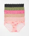 Soma 5-pack Women's Embraceable Hipster Panty With Lace Size Large |  In Flock Star Multipack