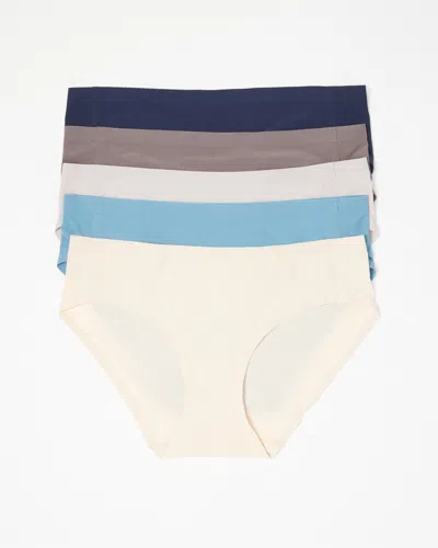 Soma 5-pack Women's Enbliss Soft Stretch Hipster Panty In Navy Blue Size Xs |