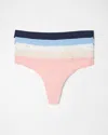 Soma 5-pack Women's Enbliss Soft Stretch Thong Panty Size Small |  In Paloma Glow Multipack