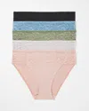Soma 5-pack Women's No Show Cotton Blend Hipster Panty With Lace Size Xl |  Vanishing Edge Panties