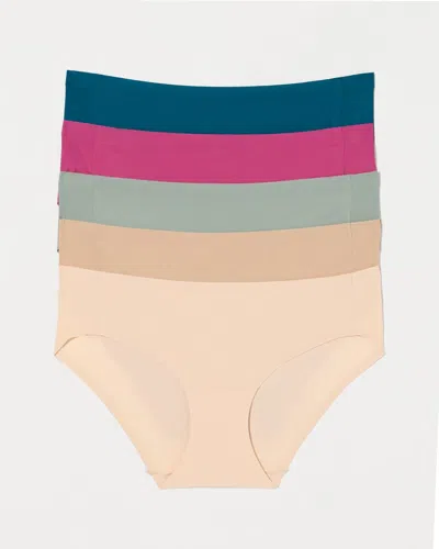 Soma 5-pack Women's Enbliss Soft Stretch Hipster Panty Size Small |  In Sweet Fig Multi Pack
