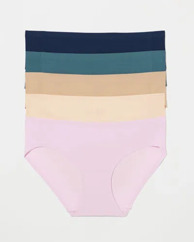 Soma 5-pack Women's Enbliss Soft Stretch Hipster Panty Size Xs |  In Lunar Stone Multi Pk