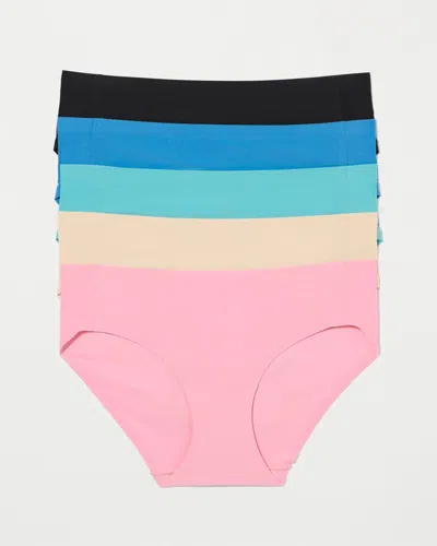 Soma 5-pack Women's Enbliss Soft Stretch Hipster Panty Size Xs |  In Sea Star Multi Pk
