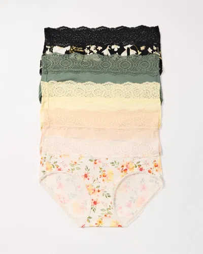 Soma 5-pack Women's Hipster Panty With Crochet Lace Size Small |  In Royal Garden Multipack