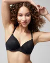 Soma Embraceable Perfect Coverage Convertible Bra With Lace Back In Black Size 32dd |  Women's Bras In Black