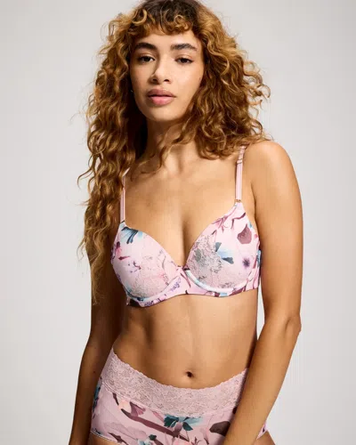 Soma Embraceable Perfect Coverage Lace Back Bra In Purple Size 34c |  Women's Bras In Florence Blooms M Lilac