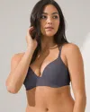 Soma Embraceable Perfect Coverage Bra In Gray Ink
