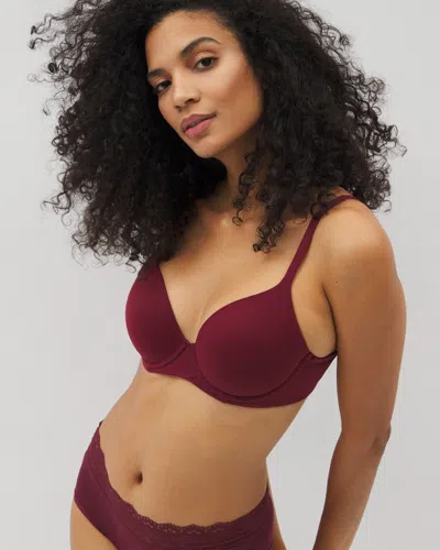 SOMA EMBRACEABLE PERFECT COVERAGE T-SHIRT BRA IN RED SIZE 34D | SOMA WOMEN'S BRAS