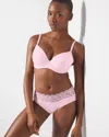 Soma Embraceable Perfect Coverage Convertible Bra With Lace Back In Pink Size 40d |  Women's Bras In Sugar Coated
