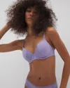 Soma Embraceable Perfect Coverage Convertible Bra With Lace Back In Purple Size 42dd |  Women's Bras In Jacaranda