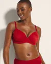 Soma Embraceable Perfect Coverage Convertible Bra With Lace Back In Red Size 34dd |  In Paint The Town Red