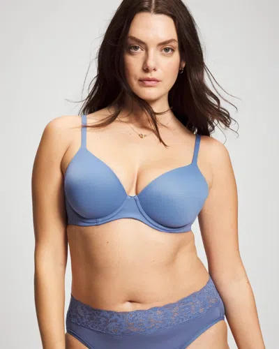 Soma Embraceable Perfect Coverage T-shirt Bra In Blue Size 34c |  Women's Bras In Sundown Blue