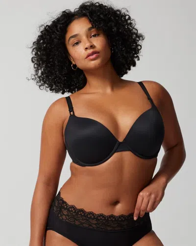 Soma Embraceable Push-up Plunge Bra In Black