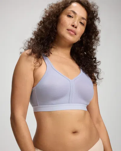 Soma Embraceable Wireless Unlined Full Coverage Bra In Blue Size 34d |  Women's Bras In Morning Light