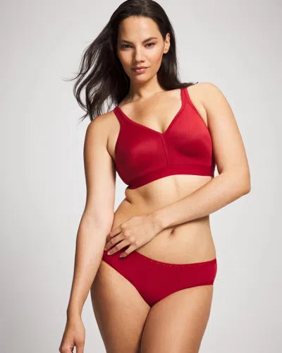 Soma Embraceable Wireless Unlined Full Coverage Bra In Red Size 42d |  Women's Bras In Paint The Town Red