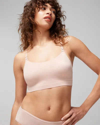 Soma Enbliss Luxe Maternity Nursing Convertible Bralette In Light Pink Size 2xl |  Women's Bras