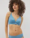 Soma Enbliss Luxe Plunge Bralette In Blue Size Large |  Women's Bras