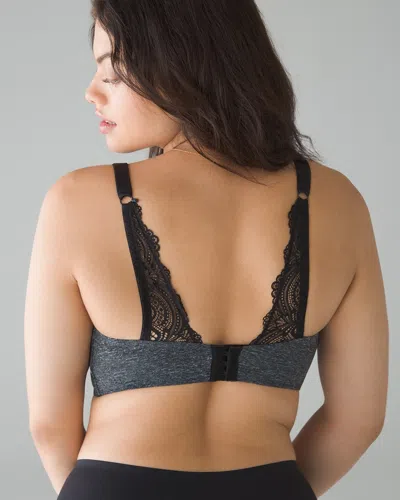 Soma Enbliss Luxe Lace Back Wireless Bra In Black