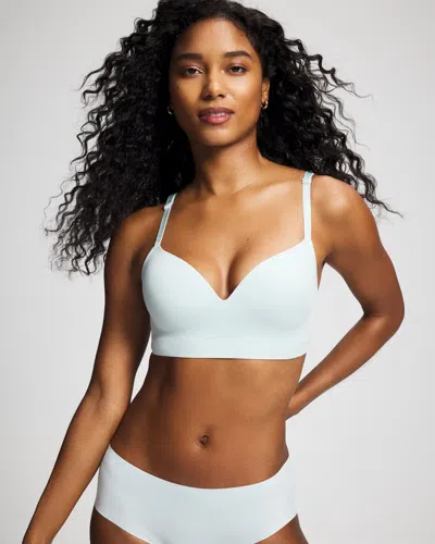 Soma Enbliss Luxe Wireless Bra With Lace Back In Blue Size 32a |  Women's Bras In Tranquility