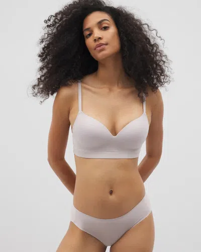 Soma Enbliss Luxe Wireless Bra With Lace Back In Gray Size 32b |  Women's Bras In Gray Glass